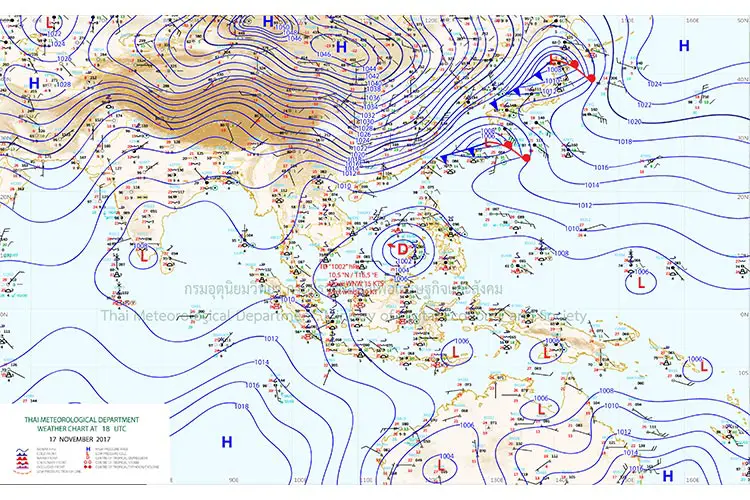 carte-meteo-thailande-18-nov-2017