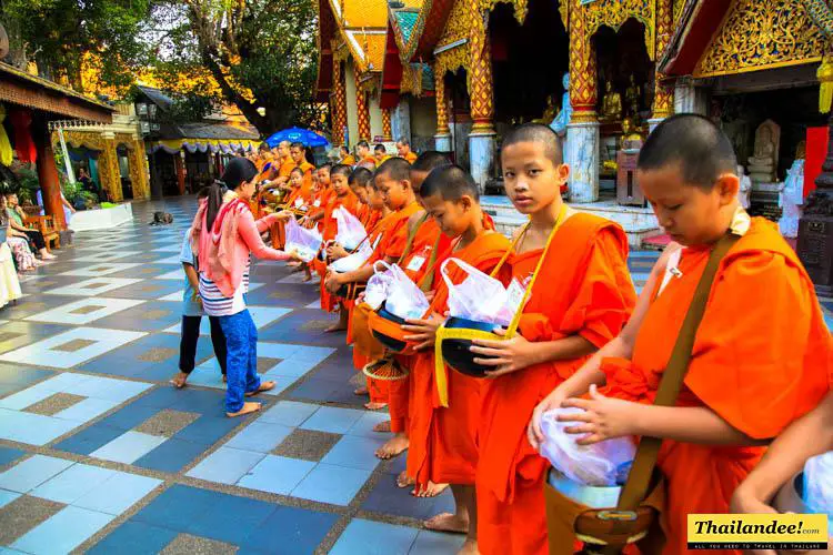 offrandes moines doi suthep chiang mai