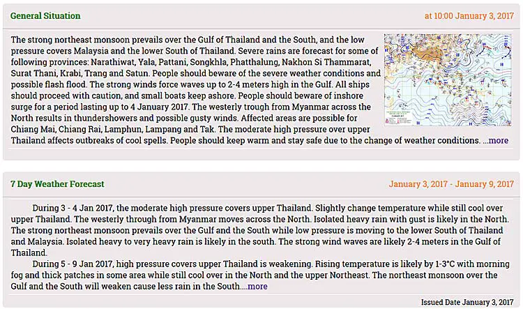 meteo thailande