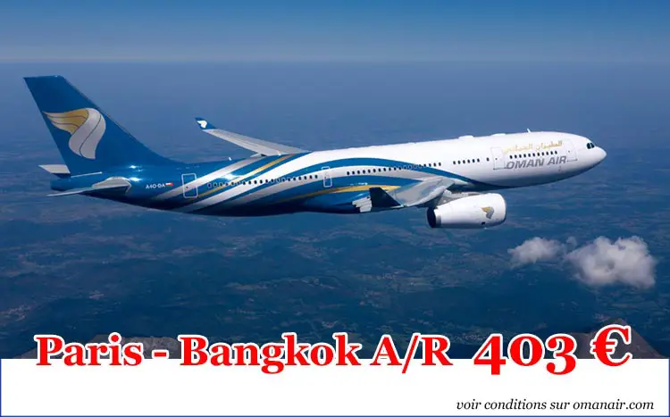 promotion avion thailande 403 euros