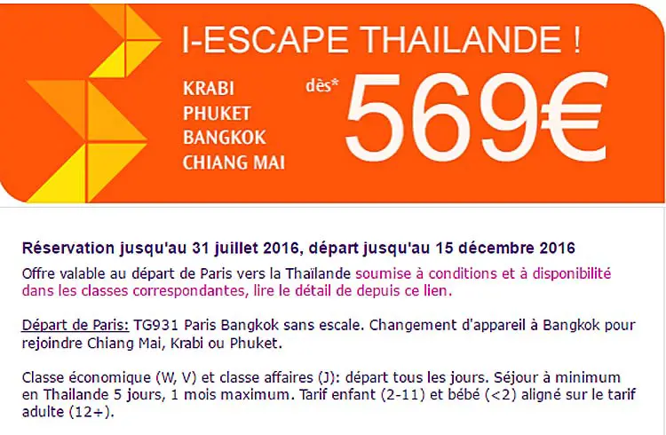 promo thai airways