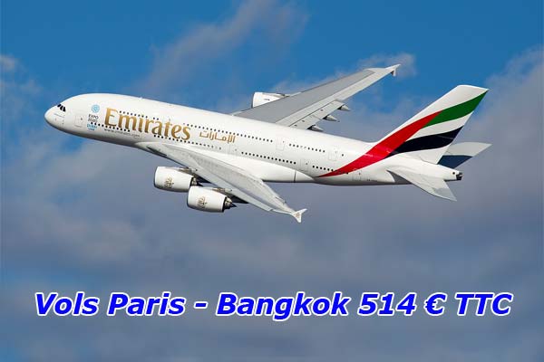 Promo vols Paris Bangkok