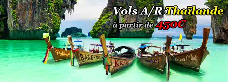 promo vols thailande depuis paris