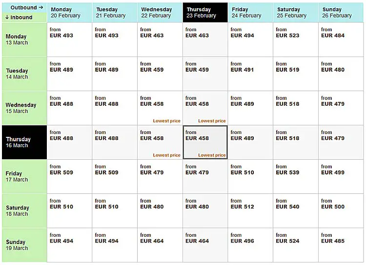 prix billets avion thailande