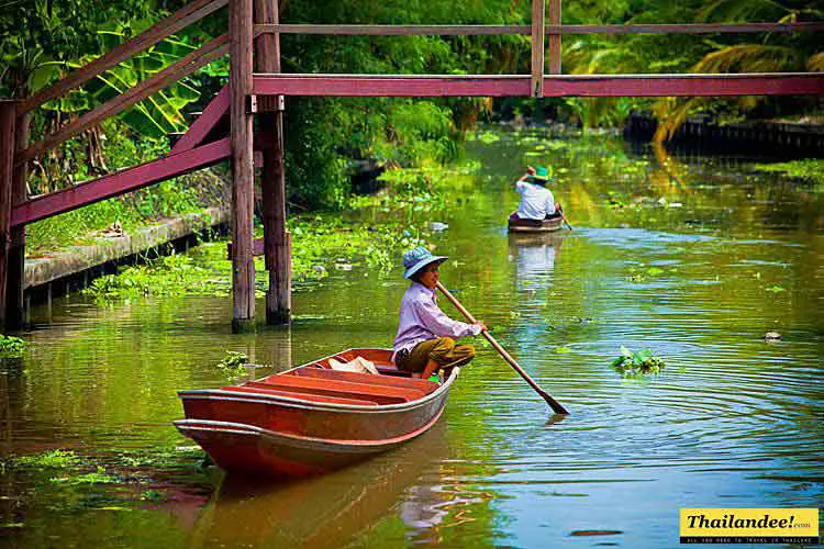 marché flottant thailande