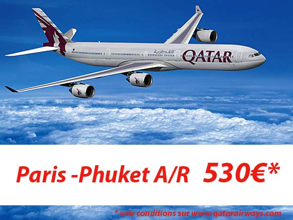 vol pas cher Paris Phuket