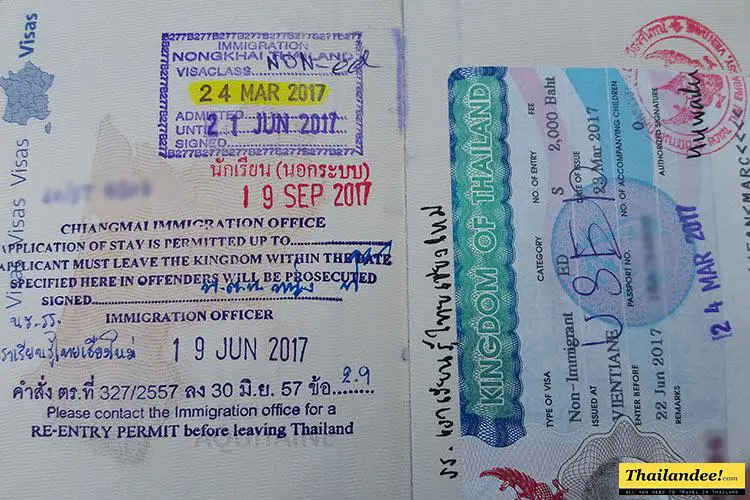 visa ed thailande