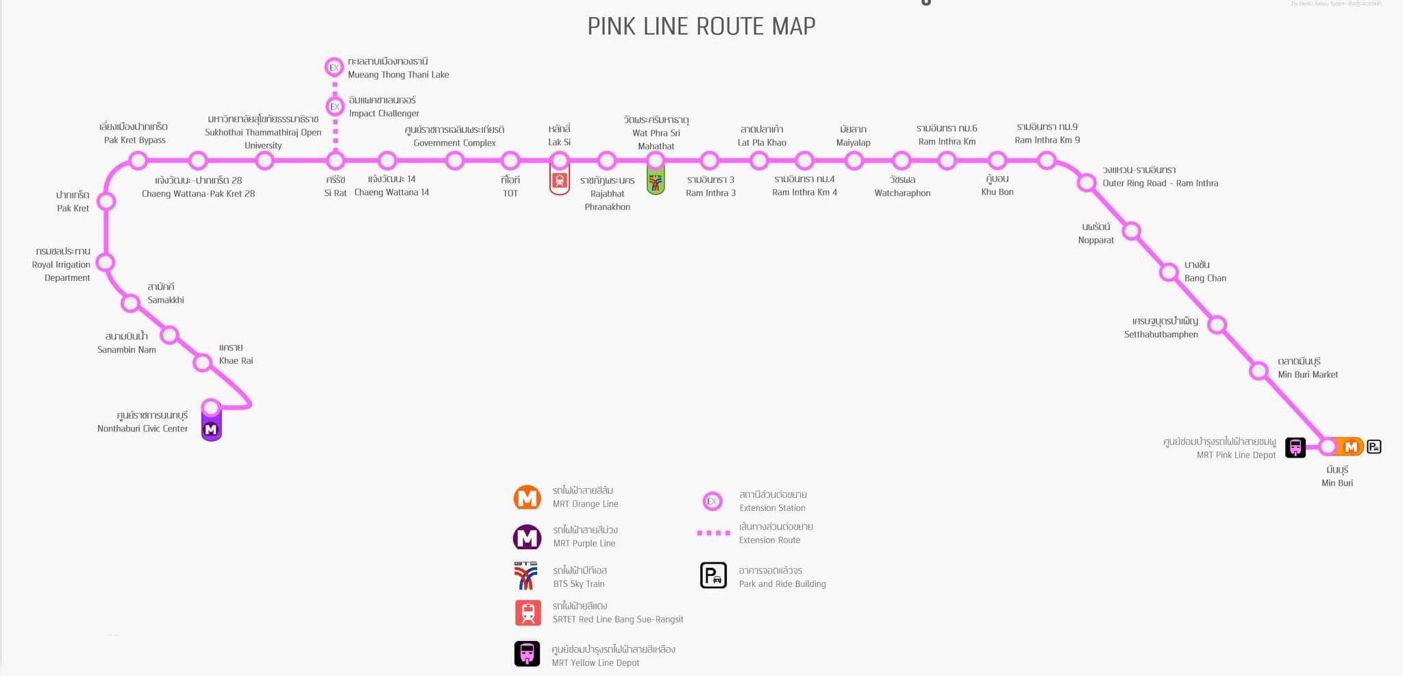 map og mrt pink line bangkok